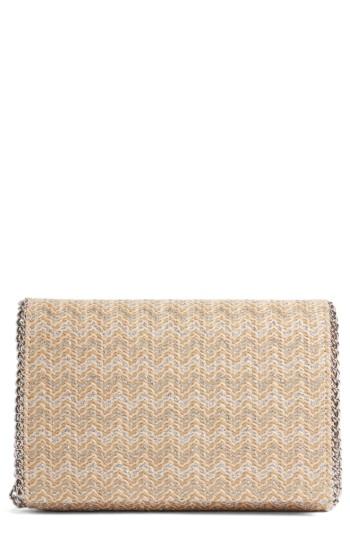 Chelsea28 Stripe Straw Convertible Clutch - Metallic