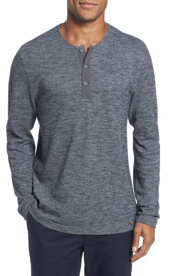 Men's Nordstrom Men's Shop Hacci Knit Henley - Blue