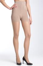 Women's Donna Karan 'sheer Satin Ultimate Toner' Pantyhose, Size - Beige