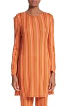 Women's Simon Miller Capo Metallic Stripe Knit Tunic Dress - Orange