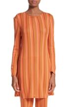 Women's Simon Miller Capo Metallic Stripe Knit Tunic Dress - Orange