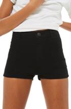 Women's Topshop Joni Shorts Us (fits Like 10-12) - Black