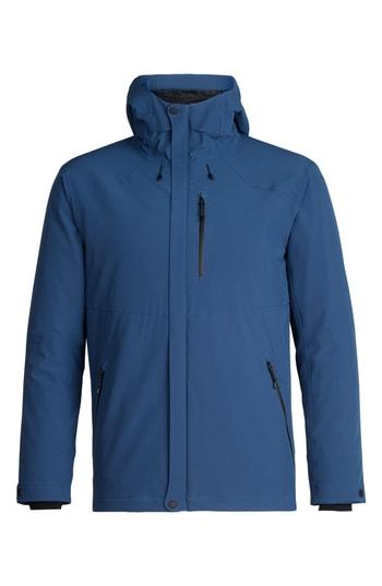 Men's Icebreaker Merinoloft(tm) Stratus Transcend Waterproof Hooded Jacket, Size - Blue