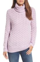 Women's Halogen Bubble Stitch Sweater, Size - Purple