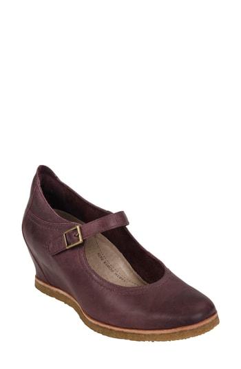 Women's Earth Boden Mary Jane Wedge W - Purple