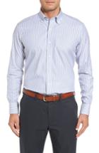Men's Peter Millar Collection Brigus Regular Fit Stripe Sport Shirt, Size - Blue