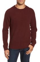 Men's Nordstrom Men's Shop Cashmere Waffle Knit Pullover - Burgundy
