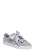 Women's Puma Basket Heart Sneaker M - Grey