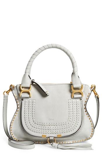Chloe Small Marcie Suede Satchel - Grey
