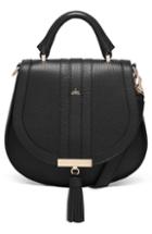 Demellier Mini Venice Grained Leather Crossbody Bag - Black