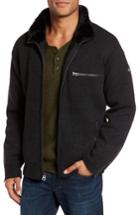 Men's Schott Nyc Caf Faux Fur Lined Sweater Jacket - Black
