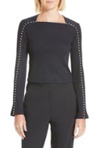 Women's 3.1 Phillip Lim Faux Pearl Trim Rib Knit Top