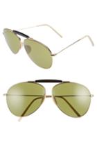 Women's Acne Studios Howard 65mm Aviator Sunglasses - Gold/black