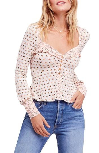 Women's Free People Kissin' Kate Top - White