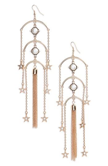 Women's Bp. Stars & Imitation Pearl Drop Earrings