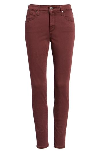 Women's Ag Farrah High Waist Ankle Skinny Jeans - Burgundy