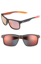 Men's Nike Essential Chaser 57mm Reflective Sunglasses - Matte Black/ Amaranthine