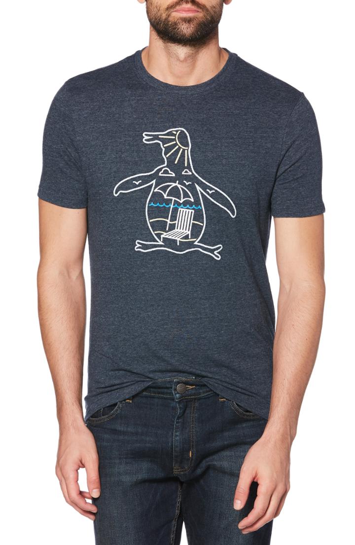 Men's Original Penguin Paradise Pete T-shirt - Blue