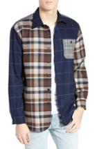 Men's Pendleton Pattern Block Wool Sport Shirt - Blue