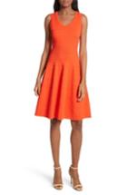 Women's Milly Degrade Chevron Fit & Flare Dress, Size - Orange