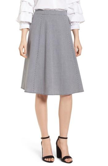 Women's Socialite Gingham A-line Skirt - Black