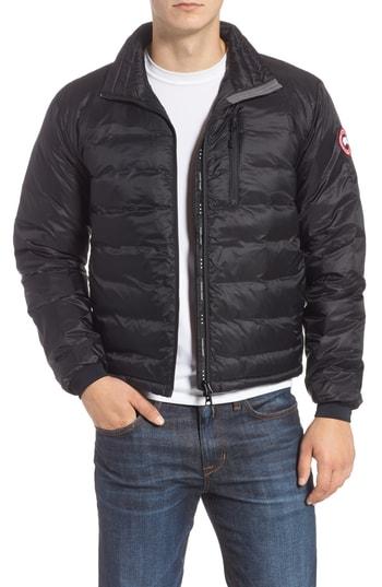 Men's Canada Goose Lodge Slim Fusion Fit Packable Windproof 750 Down Fill Jacket - Black
