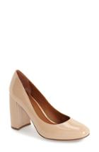 Women's Linea Paolo 'brooke' Block Heel Pump M - Beige