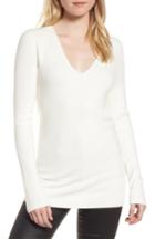 Women's Trouve Lace-up Back Sweater - Ivory