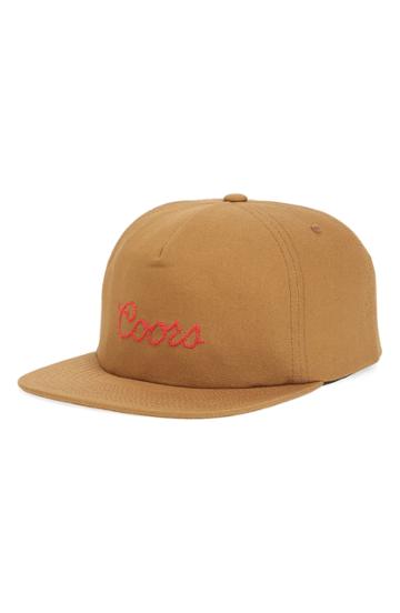 Men's Brixton Coors Roping Logo Cap - Brown