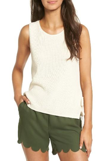 Women's Madewell Side Tie Sweater Tank - Ivory