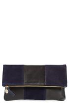 Clare V. Leather & Suede Foldover Clutch -