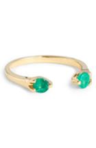 Women's Anita Ko Orbit Emerald Open Ring