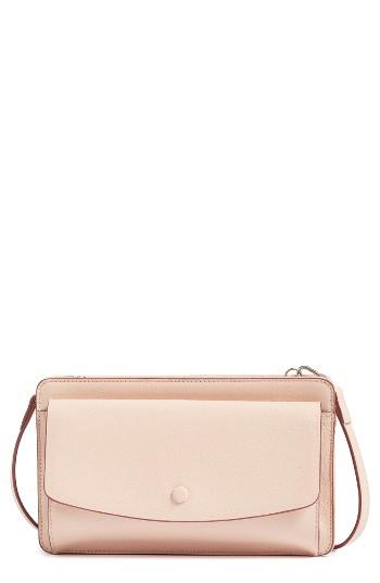 Halogen Convertible Leather Crossbody Bag - Pink