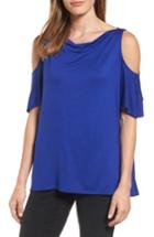 Women's Michael Stars Cold Shoulder Top, Size - Blue