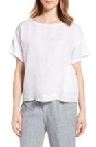 Women's Eileen Fisher Organic Linen Top, Size - White