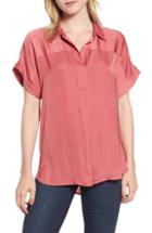 Women's Vince Camuto Hammered Satin Blouse - Pink