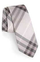 Men's Burberry 'manston' Check Silk Tie, Size - Pink