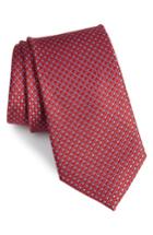 Men's Nordstrom Men's Shop Bagni Check Silk Tie, Size - Red