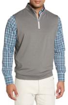 Men's Peter Millar Galway Stretch Terry Quarter Zip Vest - Grey