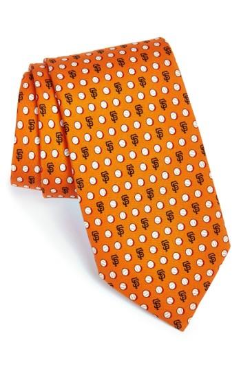 Men's Vineyard Vines 'san Francisco Giants - Mlb' Woven Silk Tie, Size - Orange