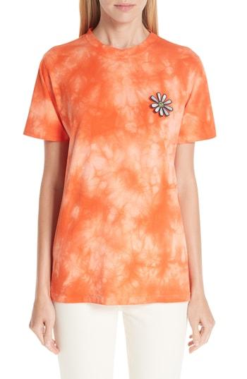 Women's Ganni Tie Dye Daisy Tee - Orange