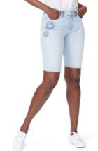 Women's Nydj Briella Dream Blossom Denim Bermuda Shorts - Blue