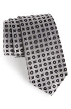 Men's Nordstrom Men's Shop Criss Cross Geometric Silk Tie, Size - Metallic