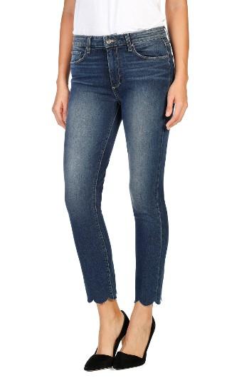Women's Paige Jacqueline High Waist Ankle Straight Leg Jeans - Blue