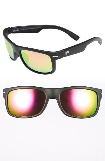 Men's Rheos Anhingas Floating 59mm Polarized Sunglasses - Gunmetal/ Rose