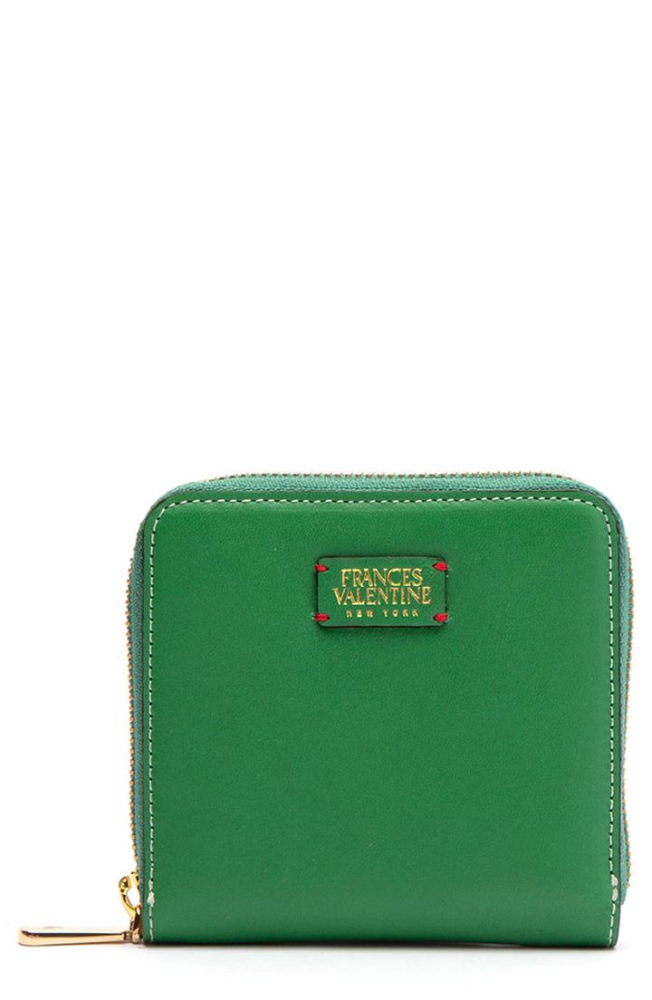 Women's Frances Valentine Roosevelt Small Calfskin Leather Wallet - Green