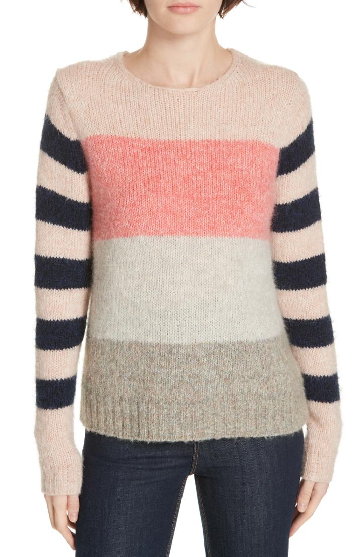 Women's La Vie Rebecca Taylor Stripe Sweater - Ivory
