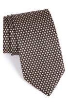 Men's Salvatore Ferragamo Coffee Cup Print Silk Tie, Size - Black