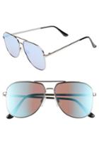 Women's Leith 54mm Aviator Sunglasses - Silver/ Blue