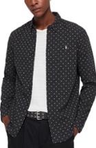 Men's Allsaints Bethel Slim Fit Dot Flannel Shirt - Grey